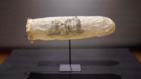 200-year-old condom etched with erotic art makes museum debut