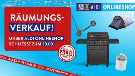 Regen statt Sonne: Die Angebote im ALDI Räumungverkauf strahlen trotzdem