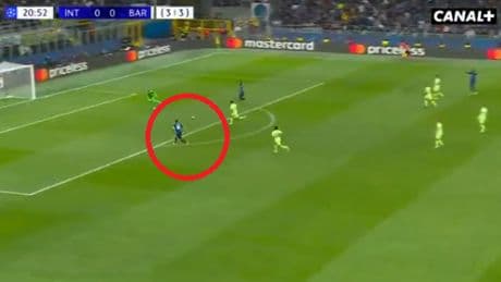 Inter Milan-FC Barcelone: en vidéo, la magnifique ouverture du score de Martinez qui enflamme San Siro