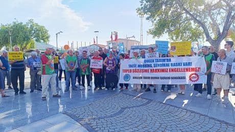 Queen Flowers'ta sendikalı işçilere yapılan baskılar protesto edildi