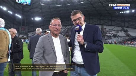 125 ans de l'OM: Jean-Pierre Papin heureux de retrouver la pelouse de Vélodrome