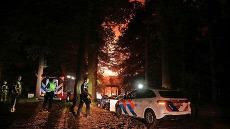 Zeer grote brand bij monumentaal pand in Breda op landgoed Burgst
