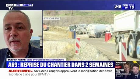 Reprise du chantier de l'A69: "C'est une excellente nouvelle" affirme Olivier Fabre, le maire de Mazamet