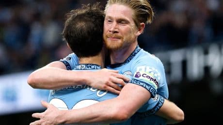 Man City 1 Wolves 0: Kevin De Bruyne follows in Lionel Messi’s footsteps with vital goal for City’s top-five race