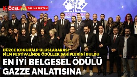 Düzce Konuralp Uluslararası Film Festivalinde ödüller sahiplerini buldu: En iyi belgesel ödülü Gazze anlatısına