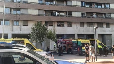 Una persona resulta herida en un incendio en un piso de Barakaldo