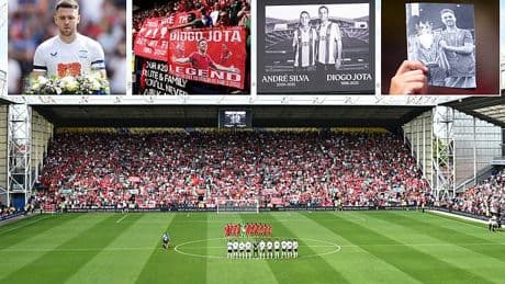 Liverpool pay emotional tribute to Diogo Jota and Andre Silva ahead of pre-season friendly against Preston after their player's tragic death aged 28