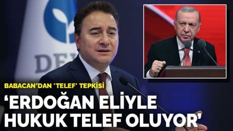 Babacan: Erdoğan eliyle hukuk telef oluyor