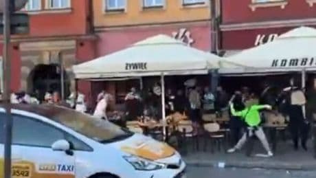 Chelsea and Real Betis fans clash in ugly scenes as police use tear gas