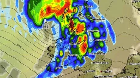 Storm Floris LIVE: Met Office 'danger to life' warnings as 90mph winds hit UK