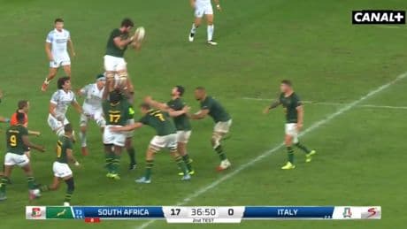 Rugby : en vidéo, les combinaisons surréalistes de l’Afrique du Sud contre l’Italie
