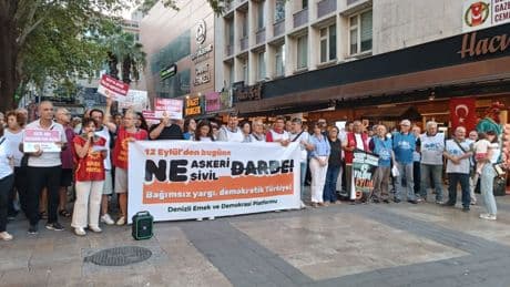 Denizli’de 12 Eylül protestosu: “Dün DEM’e, Bugün CHP’ye”