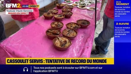 "C'est le meilleur du monde": à Toulouse, le record du monde de cassoulets servis en passe d'être battu