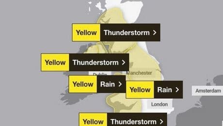 Weather warnings cover UK with Brits drenched - see exact time rain will stop