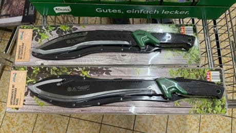 Norma-Macheten für 9,99 Euro - „Wir machen es Messer-Tätern zu leicht“