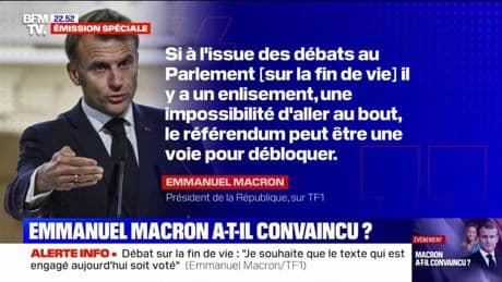Aide active à mourir: Emmanuel Macron envisage un référendum sur la fin de vie "en cas d'enlisement" au Parlement
