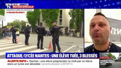 Attaque au couteau dans un lycée à Nantes: "Le périmètre est toujours bouclé", indique Philippe Garlis, policier sur place