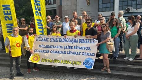 Eğitim Sen Bursa Şubesi: Mülakat kayırmacılıktır, liyakatsizliktir, siyasal kadrolaşmadır