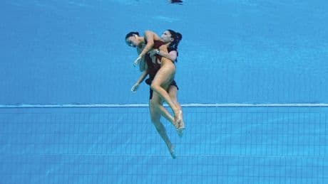 Olympic star who nearly died after fainting to bottom of pool in terrifying scenes reveals new career with armed forces