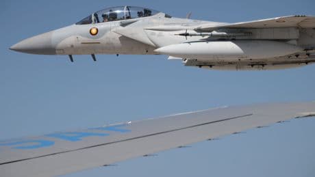 Trump’s Qatar visit off to flying start with military jet escort