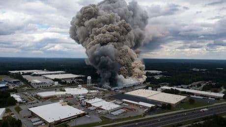 Company decides not to rebuild chlorine plant with history of fires, explosions and toxic clouds