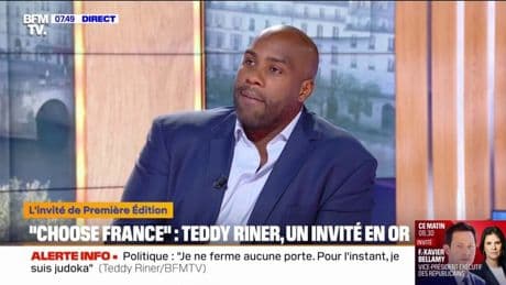 "Je ne ferme aucune porte": Teddy Riner assure que s'il se lançait en politique, "ce ne serait pas pour être ministre des Sports"