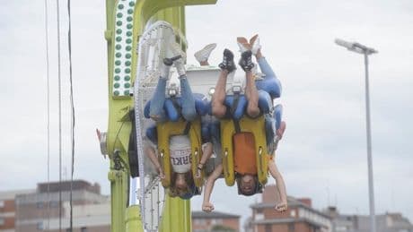 El 'Booster', una de las atracciones más fuertes del Parque Etxebarria, se despide de Aste Nagusia por una avería