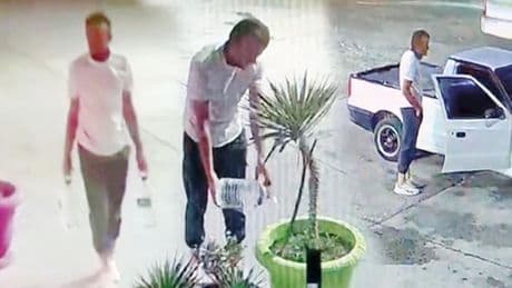 Bursa’da orman yakan hain kamerada