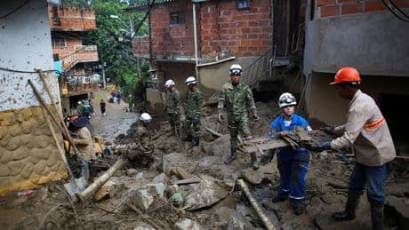 Colombie : au moins cinq morts et deux disparus dans un glissement de terrain près de Medellín