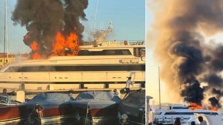 Yacht di lusso di 42 metri in fiamme a Saint Tropez, il Sea Lady II a noleggio per 80mila euro a settimana