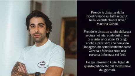 Raoul Bova, Monzino: «Non ho mandato i messaggi ricattatori. Gli audio a Corona? Martina era d'accordo, ora non mi parla più»
