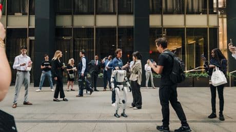 Humanoid robot strolls NYC, tries on sneakers and freaks out New Yorkers