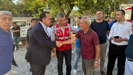 Başkan Dutlulu, Soma’daki orman yangını bölgesinde incelemelerde bulundu