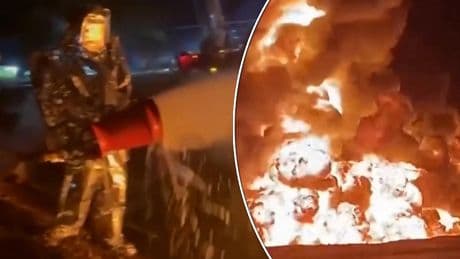 Gigantische brand na Russische drone-aanval in Odessa
