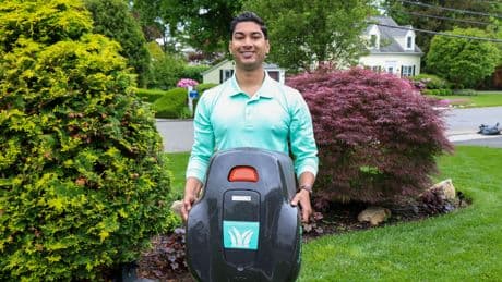 Meet the 24-year-old law school dropout who started Long Island’s only silent, self-driving lawn-mowing biz
