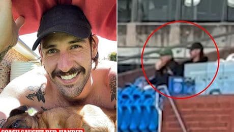 See the moment an AFL coach gets busted SPYING on rival team ahead of one of the biggest games of the year