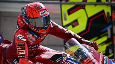 Marc Márquez se pegó un buen susto al inicio del Sprint de Balaton Park