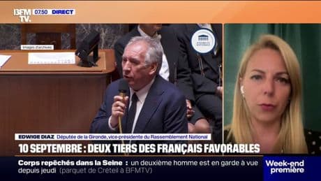 Manifestation le 10 septembre: Edwige Diaz, vice-présidente du RN, indique que le parti va proposer à François Bayrou, "un contre-budget"