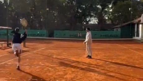 Franco Mastantuono deja boquiabierto con su gran nivel de tenis a un jugador profesional antes de incorporarse al Real Madrid