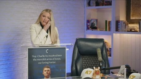 Charlie Kirk’s wife pays emotional tribute in first speech since assassination