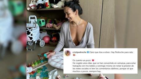 Cristina Pedroche reaparece un mes y medio después de dar a luz a su segundo hijo: "He estado dando teta"