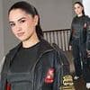 Romeo Beckham's girlfriend Kim Turnbull puts on a brave face at Maison Crivelli event in London as she's pulled into the 'family feud'