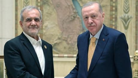 Erdoğan, Pezeşkiyan ile görüştü