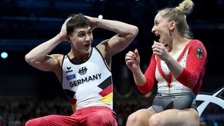 Premiere bei EM: Deutsches Turn-Duo gewinnt überraschend Gold