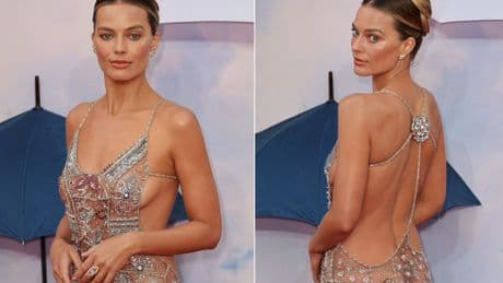 Margot Robbie vuelve a las alfombras rojas con un impactante homenaje a Armani