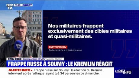 Frappe russe à Soumy en Ukraine: le Kremlin réagit
