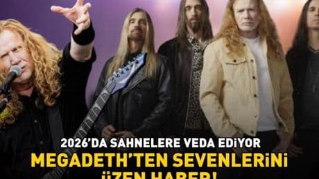 Megadeth'ten sevenlerini üzen haber! Efsane metal grubu 2026’da sahnelere veda ediyor