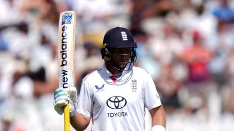 Joe Root and Ollie Pope steady England after openers fall in same over