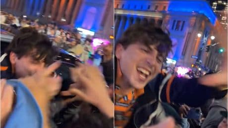 Timothée Chalamet seen joining wild celebrations on the street after historic Knicks win