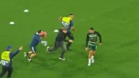 Cristiano Ronaldo grabbed by pitch invader in security breach at Germany vs Portugal